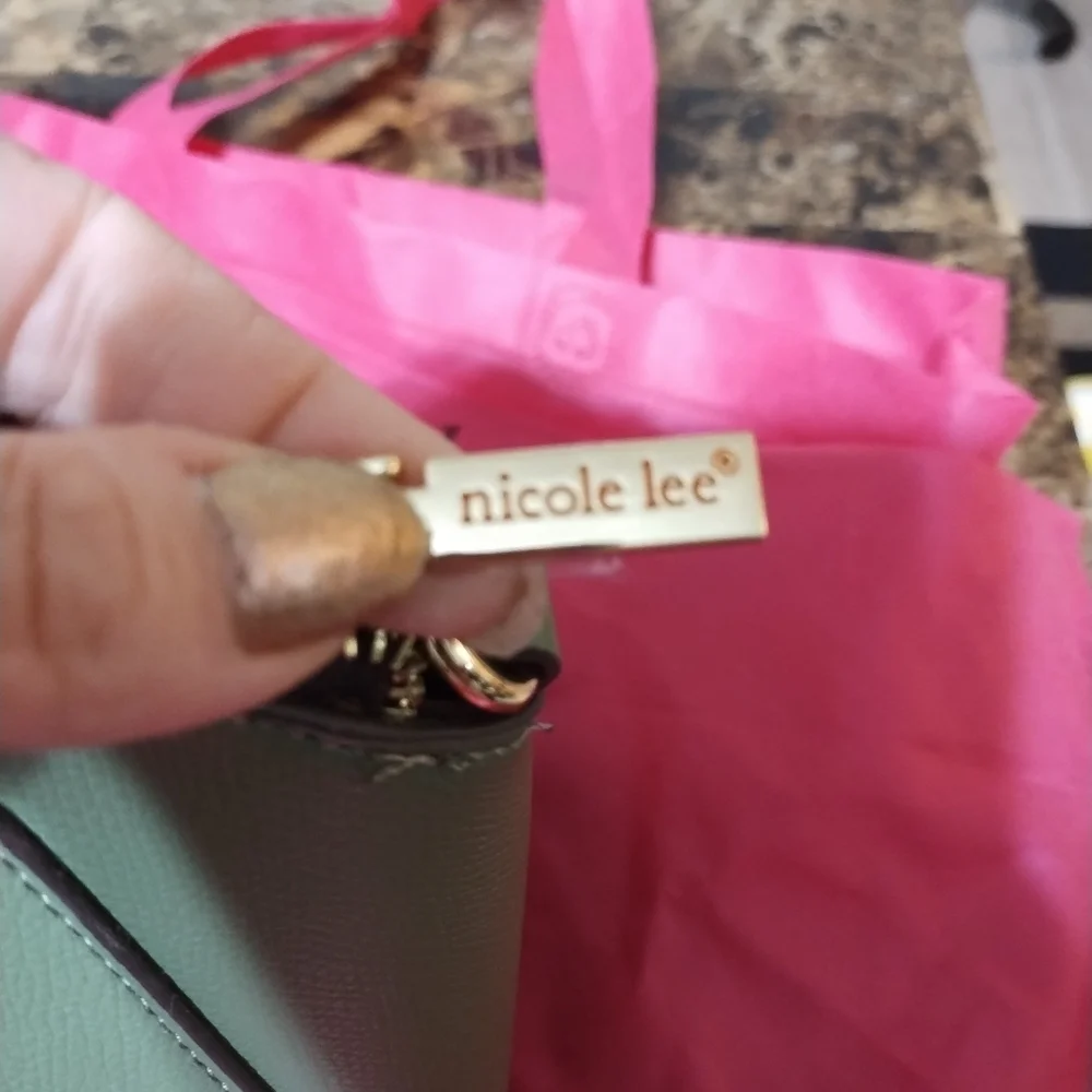 Nicole Lee Executive Collection Green Handbag